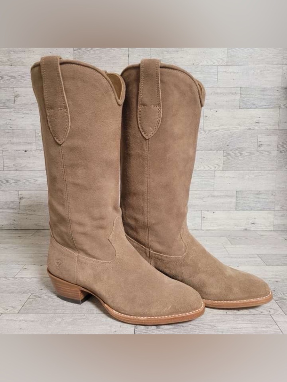 Women’s Ariat Marysville Brown Suede Leather Rodeo Cowboy Boots Size 7 New